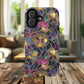 Chromatic Bloom Tough iPhone Magnetic Case, Tough iPhone Cover, Floral iPhone Accessory, Birthday Gift, Elegant Tech Decor, MagSafe Stained Glass Pattern.
