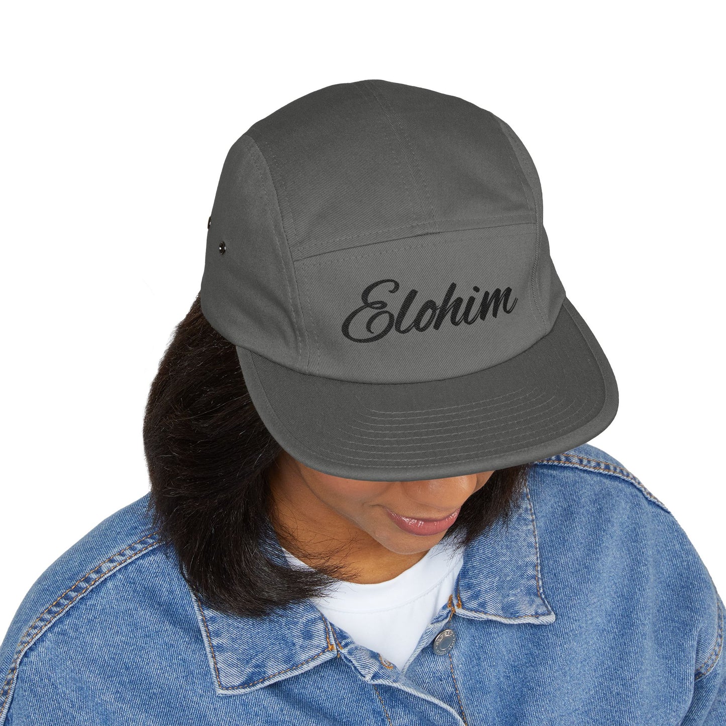Embroidered 'ELOHIM, GENESIS 1:1'  5 Panel Cap, Trendy Hat, Outdoor Gear, Streetwear Accessory, Unique Gift, Fashion Statement
