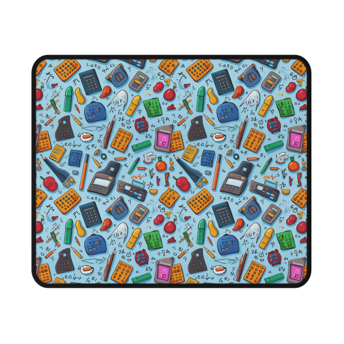Blue Academic Colorful School-Themed Non-Slip Gaming Mouse Pad - Perfect for Students & Gamers