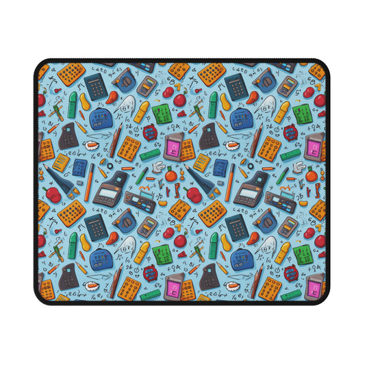 Blue Academic Colorful School-Themed Non-Slip Gaming Mouse Pad - Perfect for Students & Gamers