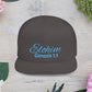 Teal Embroidery 'ELOHIM, GENESIS 1:1' Flat Bill Snapback Hat, Stylish Cap for Everyday Wear, Church Events, Gift for Him/Her, Streetwear Accessory, Casual Fashion