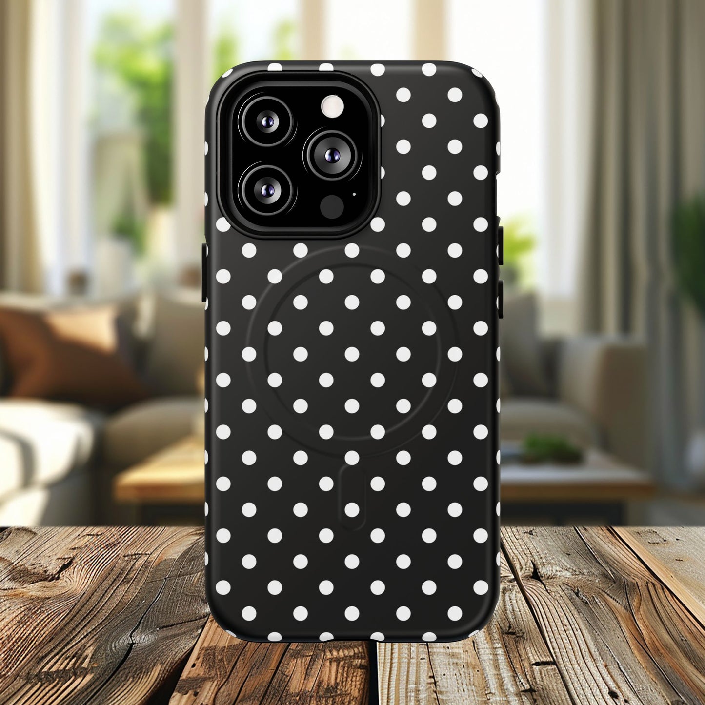 Polka Dot Tough iPhone Magnetic Case, Stylish iPhone Cover for Protection, Unique Gift for Birthdays, Holidays, Tech Lovers