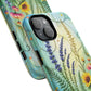 Floral Stained Harmony Glass Tough Magnetic Phone Case | Nature Inspired Design | Durable Protection | Gift for Nature Lovers | Spring Vibe
