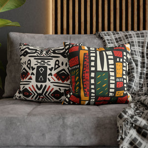 Tribal Harmony Square Poly Canvas Pillowcase