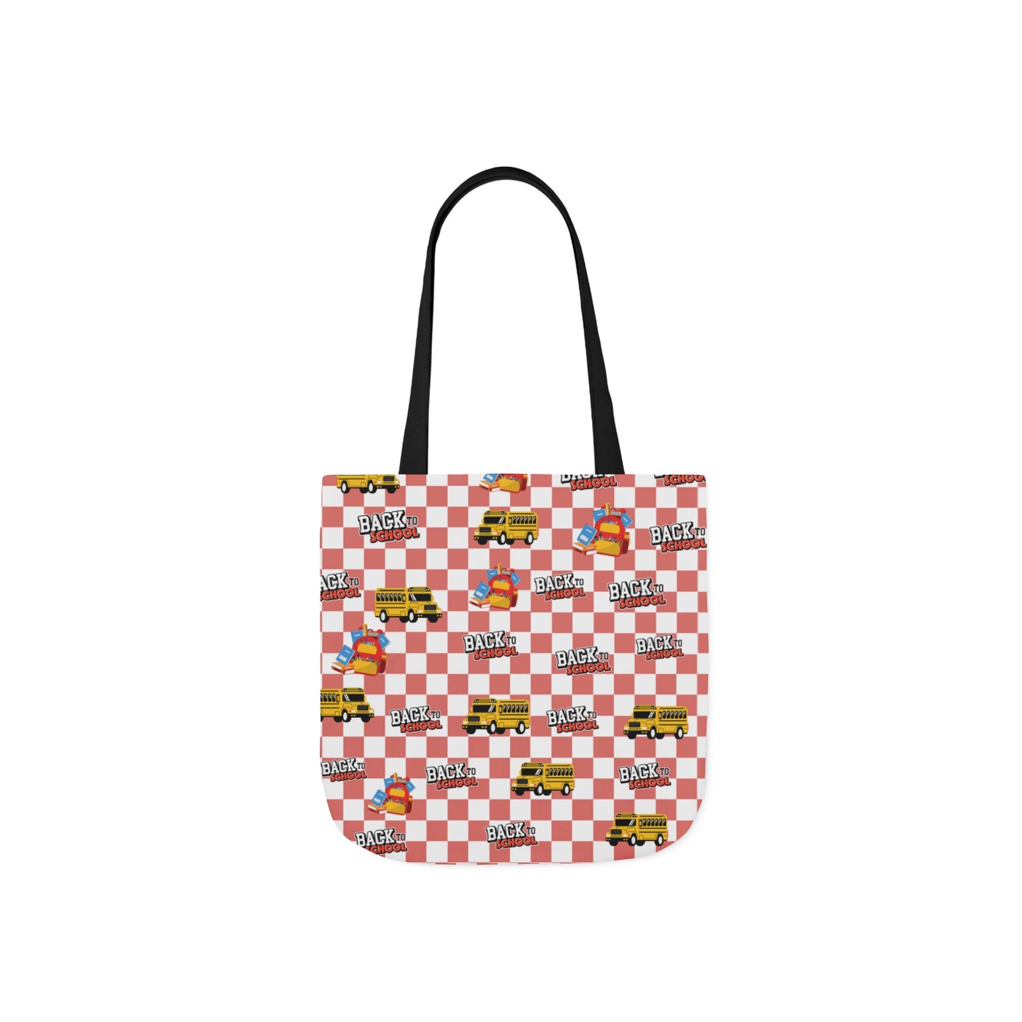 Personalized Red Schoolyard Chic Composition Book Inspired Canvas Tote Bag with Colorful Straps, Cute School Bag, Eco-Friendly Tote, Back to School Shopping Bag, Teacher Gift Idea