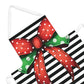 Striped Bow Red Polka Dot Chef Apron with Loop & Ties