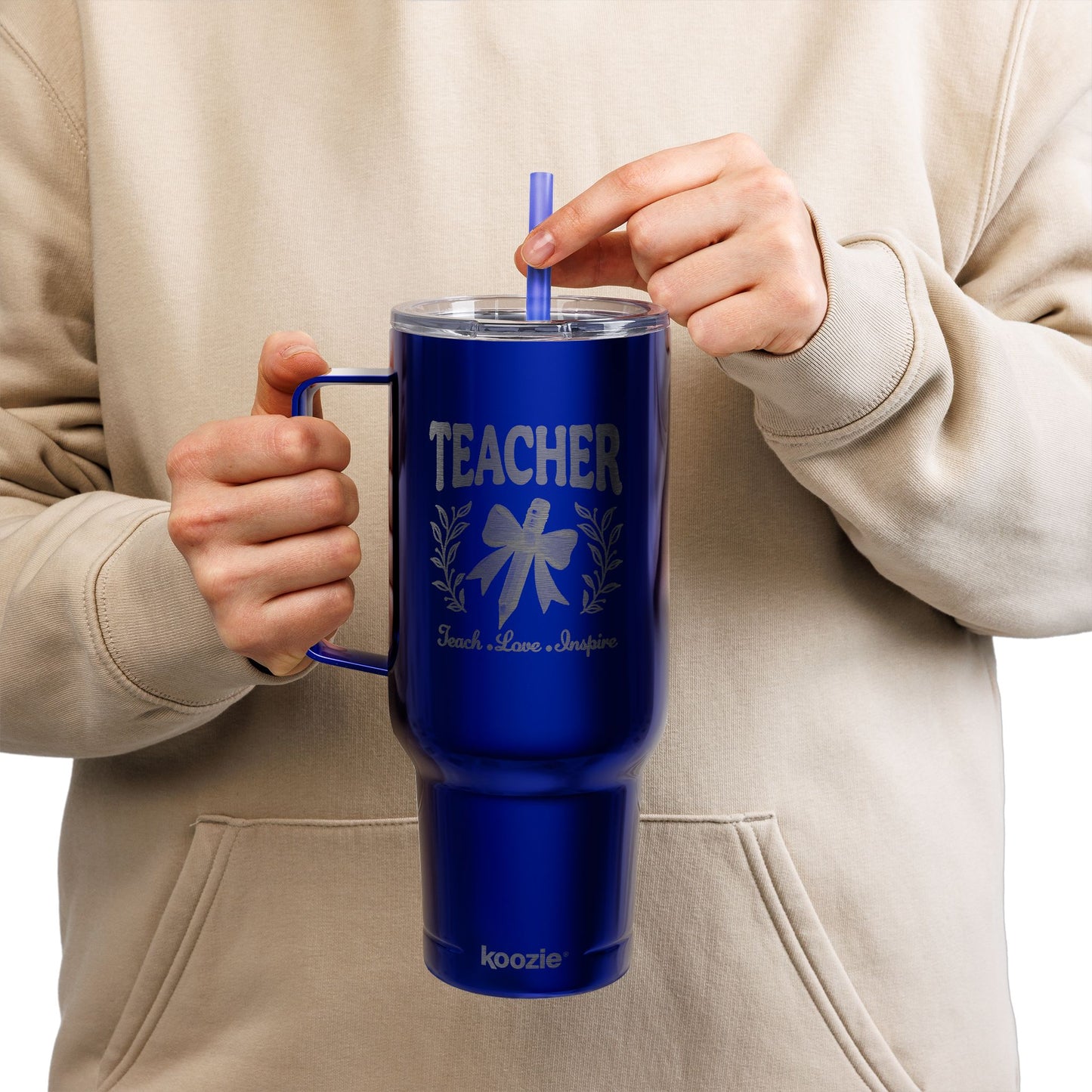Engraved Teacher Insulated Tumbler, 40oz Travel Mug, Personalized Gift for Teachers, Student Appreciation, Custom Drinkware