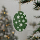 Green Snowflake Elegance Ceramic Ornaments (1pcs, 5pcs, 10pcs, 20pcs)