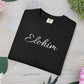 Embroidery 'ELOHIM, GENESIS 1:1' - Faith-Based Unisex Garment-Dyed Comfort Colors T-shirt, Faith Gift Tee, Religious Tee, Embroidery Tee.