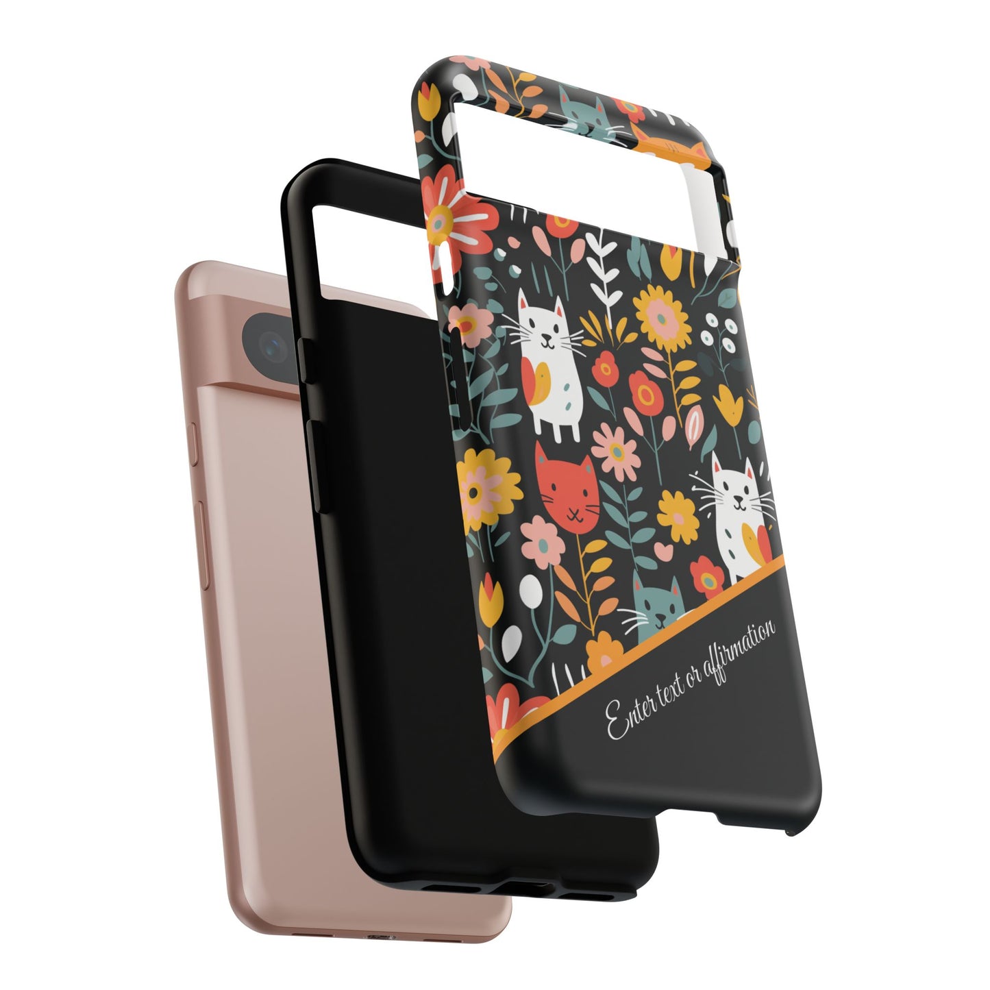 Personalized Whimsical Feline Garden Google and Samsung Tough Cases