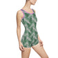 Grey Tropical Bliss Women's Vintage Swimsuit (AOP)