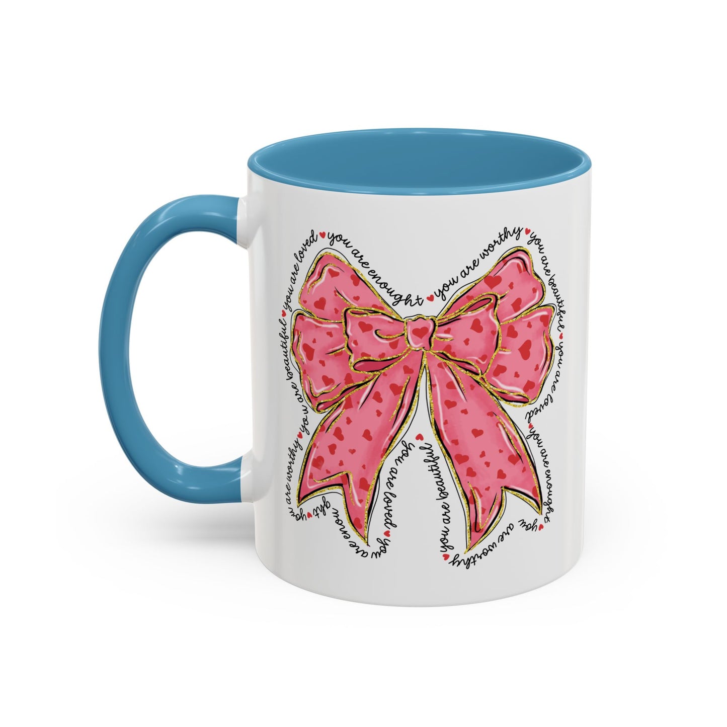 Affirmation Bow Accent Coffee Mug (11oz).