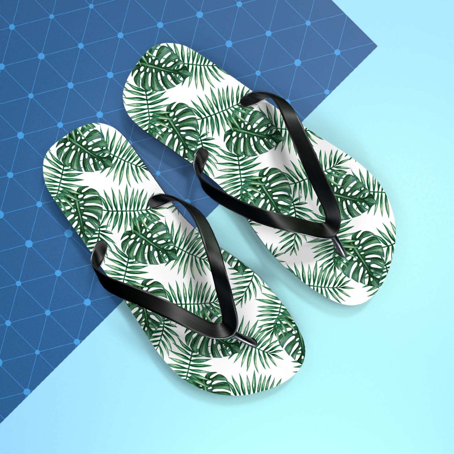 White Tropical Bliss Flip Flops