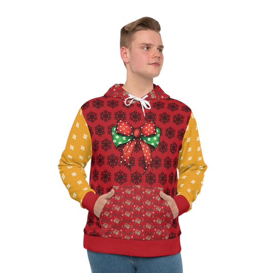 That Ugly Christmas Men's Hoodie with All-Over Print Design - Silky Smooth Polyester Fabric