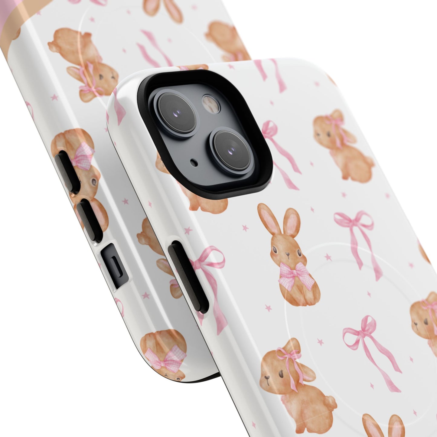 Personalized Bunny iPhone Case - Cute Animal Design, Tough MagSafe® Magnetic Case, Easter Gift, Spring Aesthetic, Kids Accessories