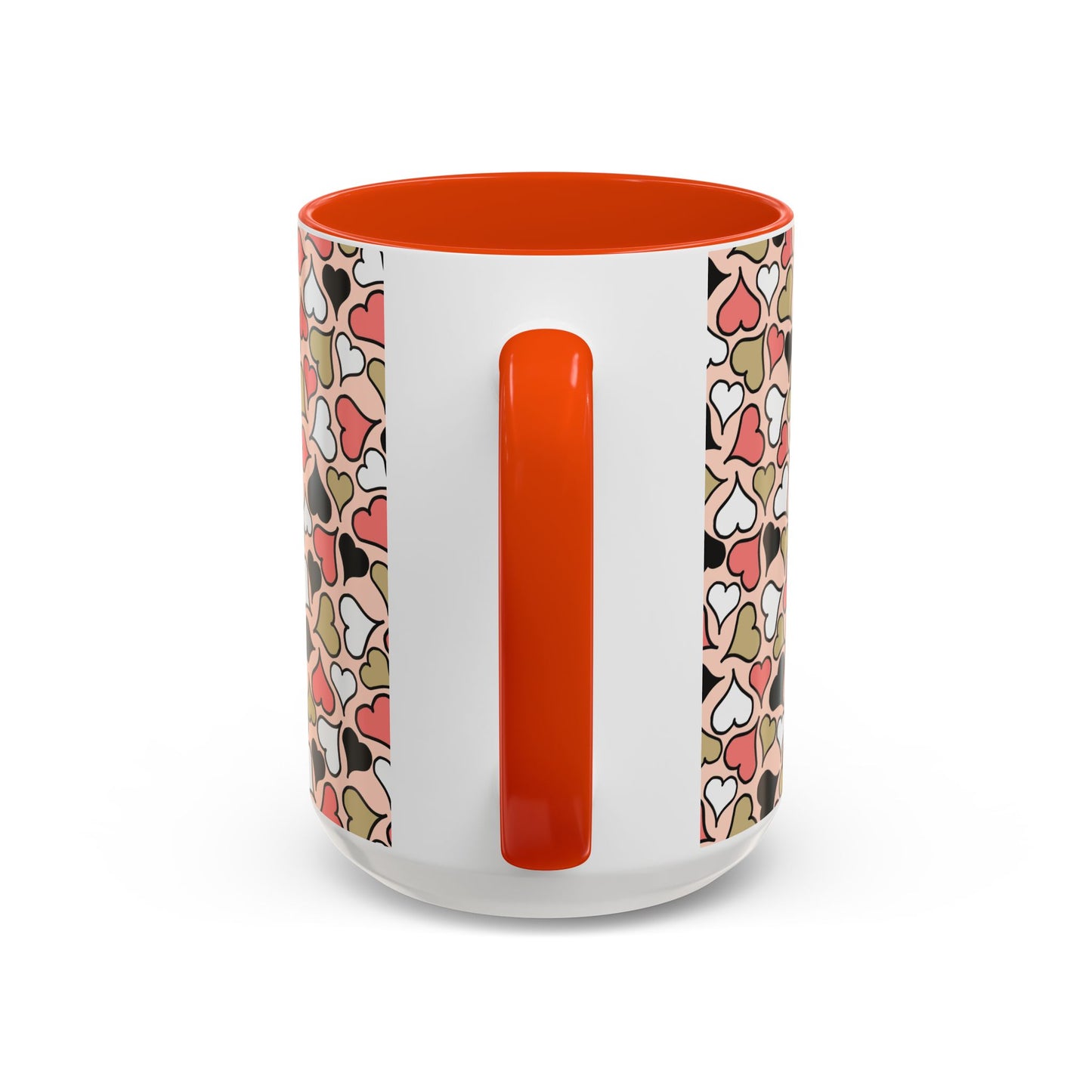 Heart Patterned Coffee Mug - Colorful Love Design, Perfect for Gifts & Celebrations