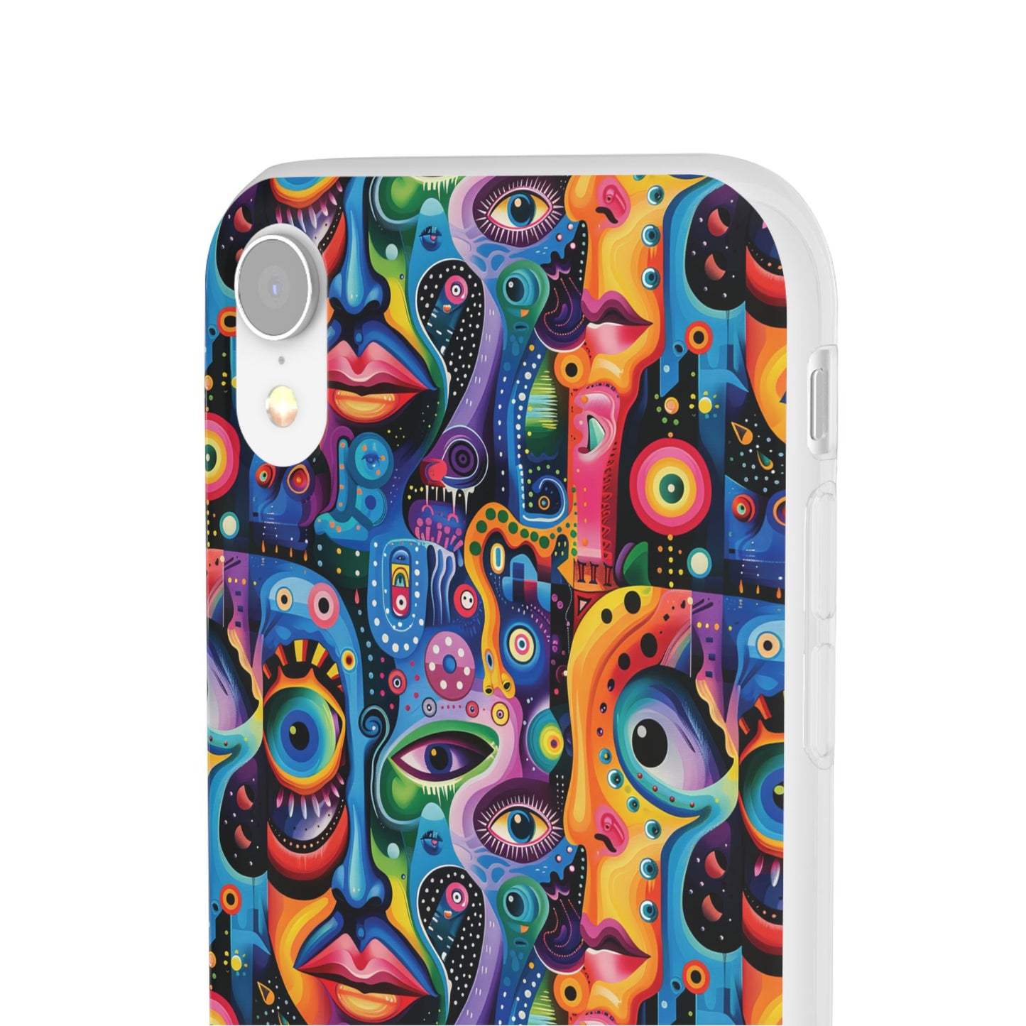 Psychedelic Visions Flexi iPhone and Samsung Case - Colorful Abstract Design.
