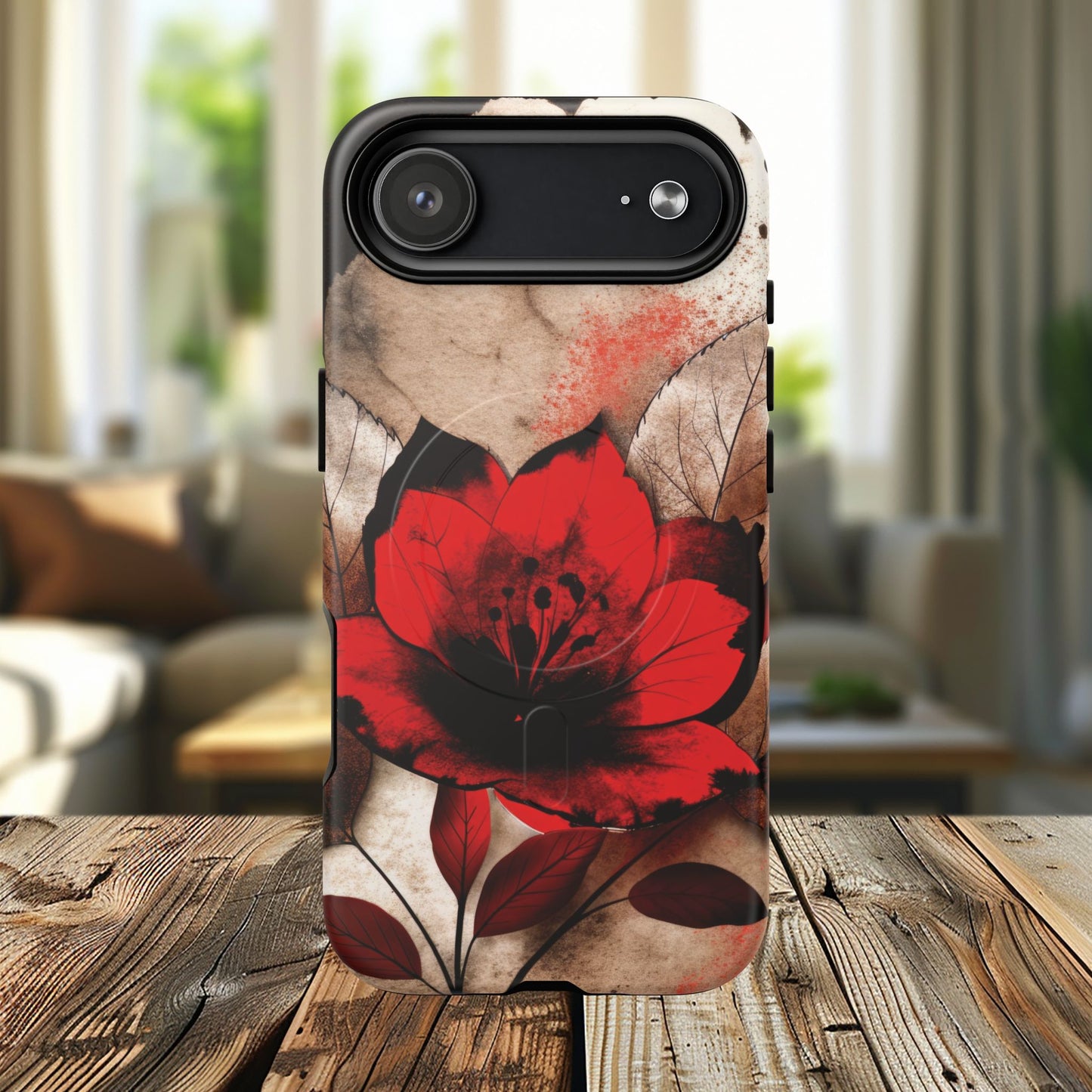 Velvet Petal Storm Tough iPhone Magnetic Cases - Stylish Protection for Your Device, Gift for Nature Lovers, Ideal for Birthdays, Holidays