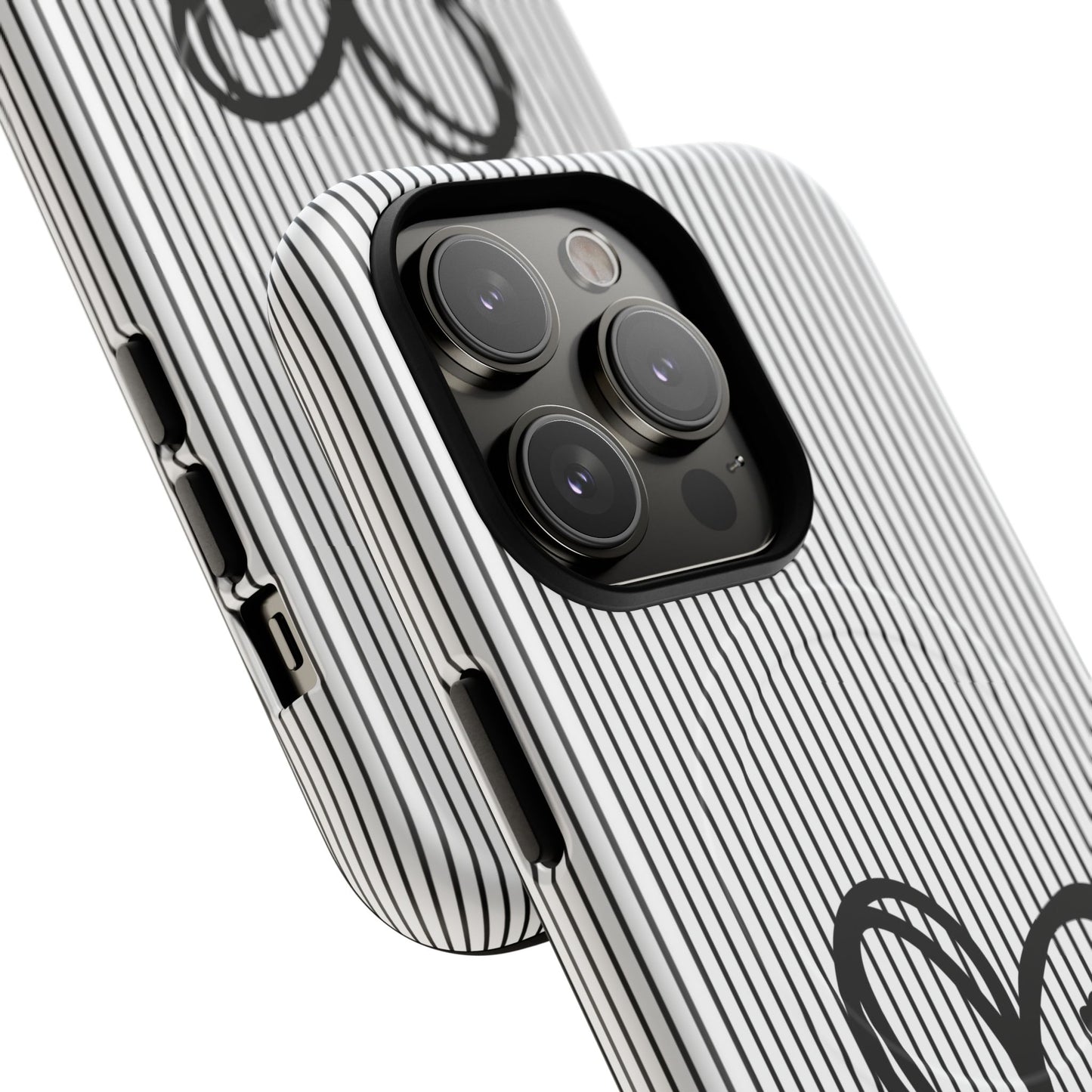 Tough Magnetic Phone Case with Heart & Cross Design, Durable Phone Cover, Unique Gift for Her, Stylish Accessory, Everyday Use