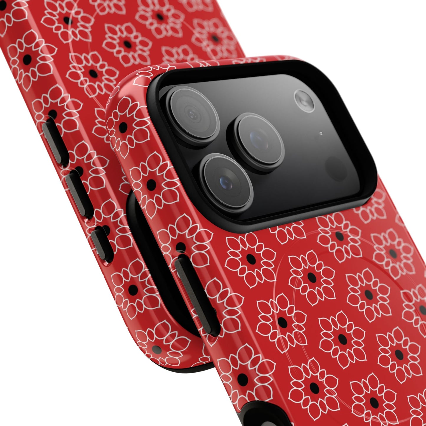 Stylish Geometric Magnetic iPhone Cases, Floral iPhone Cover, Durable Smartphone Cases, Trendy Accessories, Gift for Her
