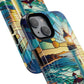 Stained Glass Lighthouse Phone Case - Tough Magnetic Cases, Unique Gifts for Nature Lovers, Beach Vibes, Travel Accessories, Coastal Decor