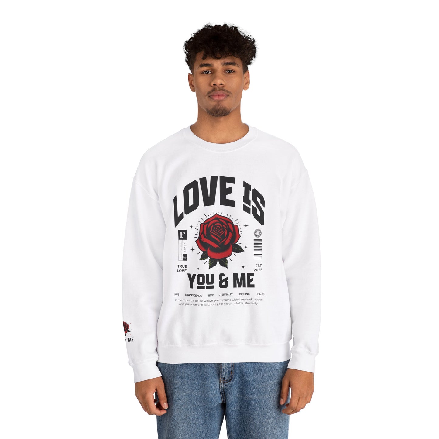 You and Me Unisex Heavy Gildan Blend™ Crewneck Sweatshirt.