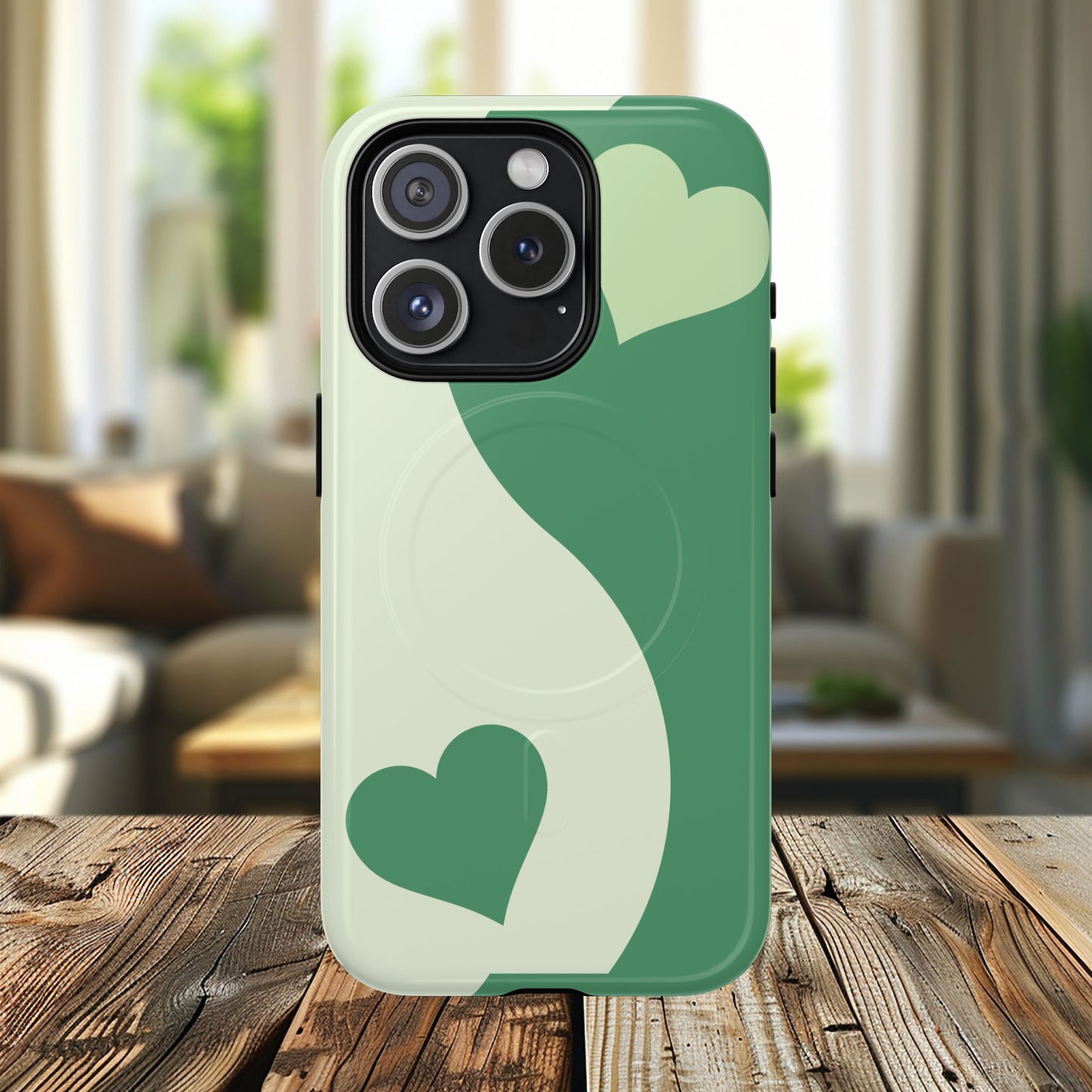 Tough Magnetic iPhone Case with Heart Design, Perfect for Gifts, Valentine's Day, Everyday Use, Stylish Protection, IPhone Cover