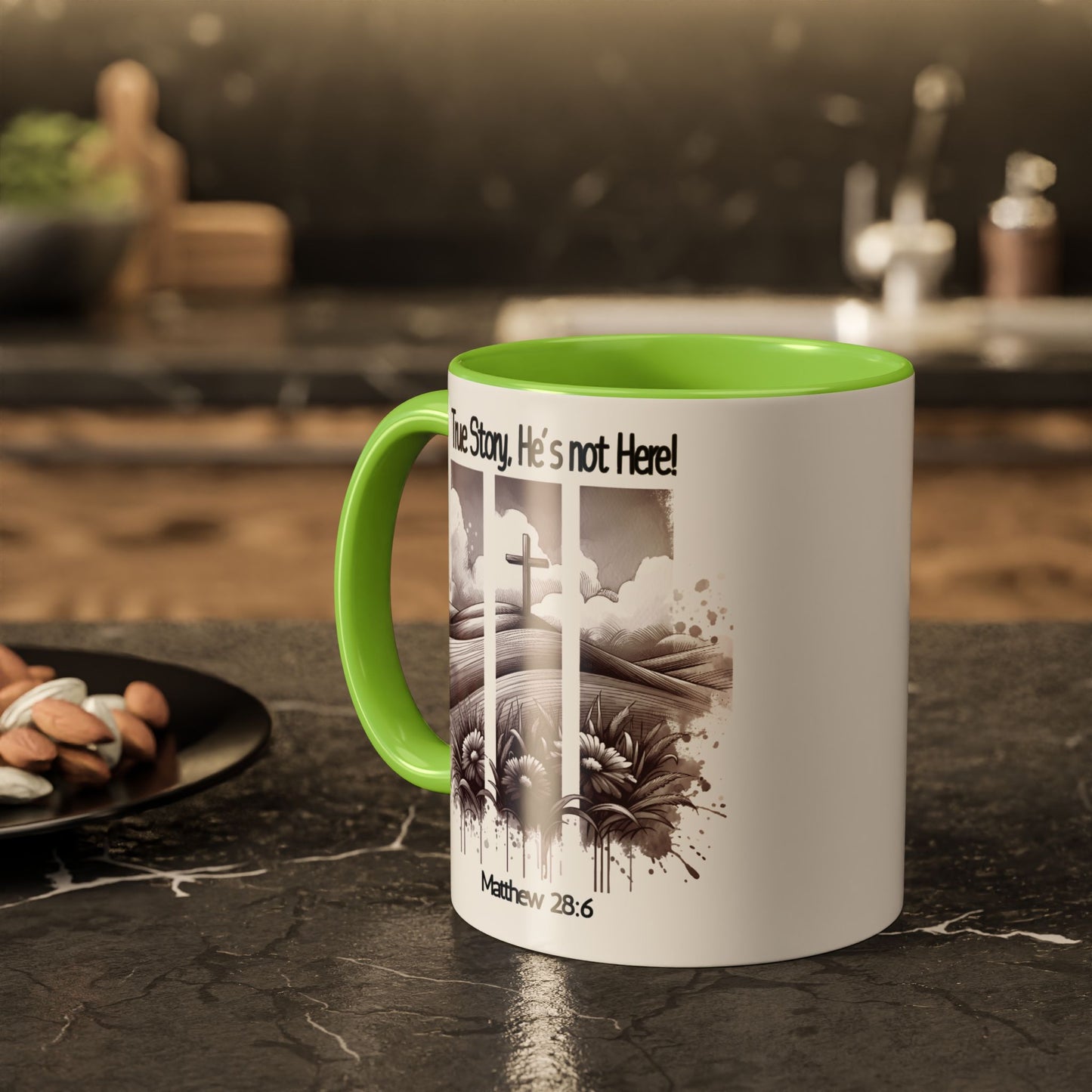 Inspirational Religious Mug - True Story, He's Not Here! (11oz or 15oz)