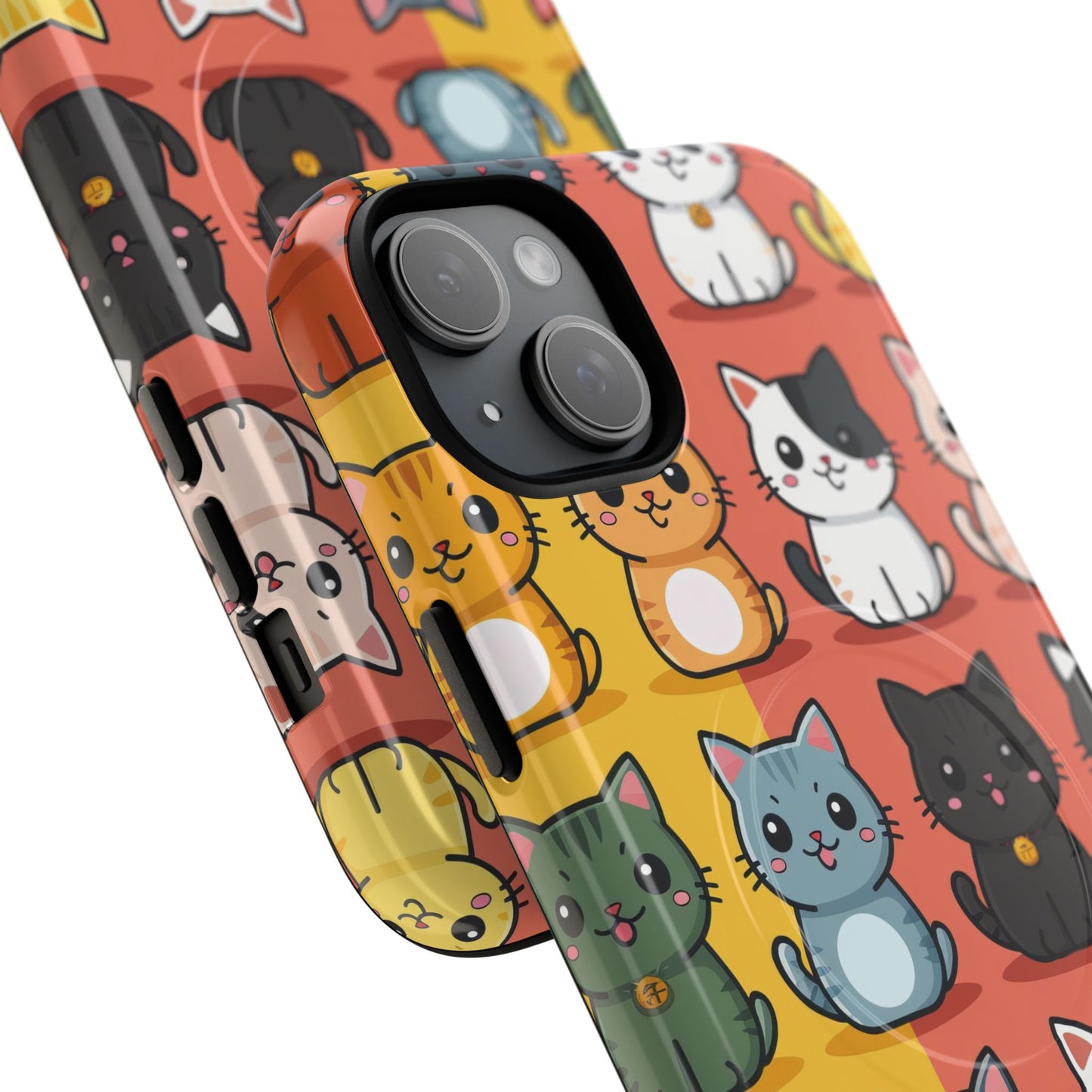 Cute Cat Magnetic Phone Cases for Pet Lovers, Durable Cases, Animal Design, Fun Gift, Unique Accessories