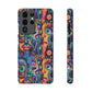 Psychedelic Visions Phone Case with Card Holder - Colorful and Stylish Design for Creatives