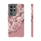 Personalized Cherry Blossom Tough Phone Case — Pink Floral Protective Case for Samsung & Google