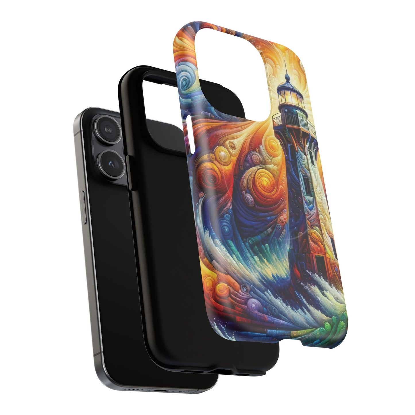 Vibrant Lighthouse Magnetic iPhone Case, Durable Protection for Everyday Adventure, Gift for Nature Lovers, Colorful iPhone Cover