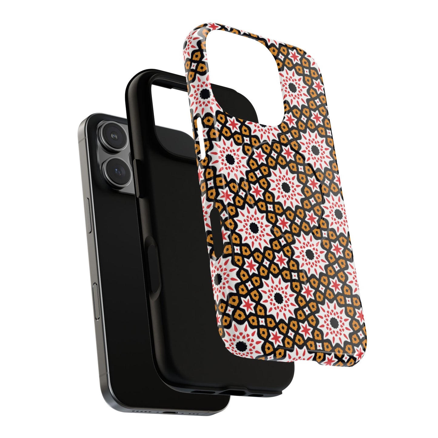 Bohemian Patterned Tough Magnetic Cases, Unique Phone Protection, Stylish Phone Cover, Gift for Trendsetters, Vibrant Designs