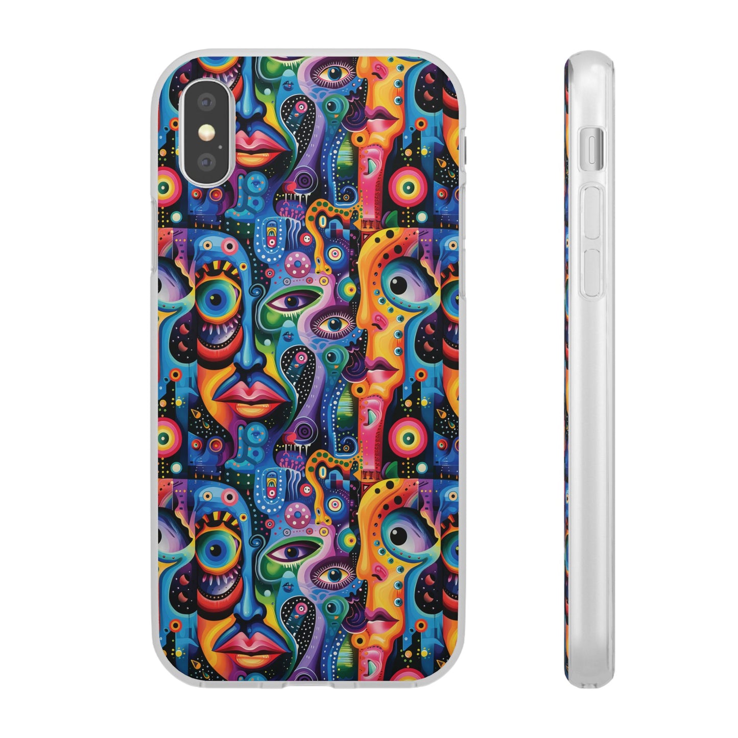 Psychedelic Visions Flexi iPhone and Samsung Case - Colorful Abstract Design.
