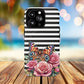 Butterfly & Roses Tough iPhone Magnetic Case, Floral iPhone Cover, Nature-Inspired, Gift for Her, Trendy Accessories
