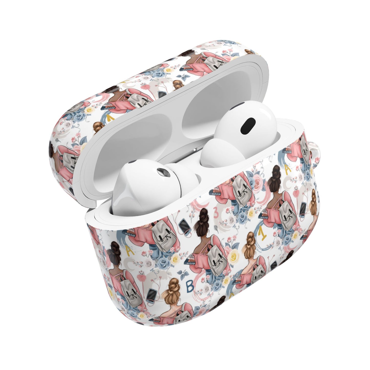 Study Chic AirPod Case Covers with Trendy Illustrations.