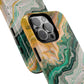 Magnetic iPhone Cases with Green Marble Design, Tough Magnetic Cases, iPhone Accessories, Gift for Her, Trendy iPhone Cover