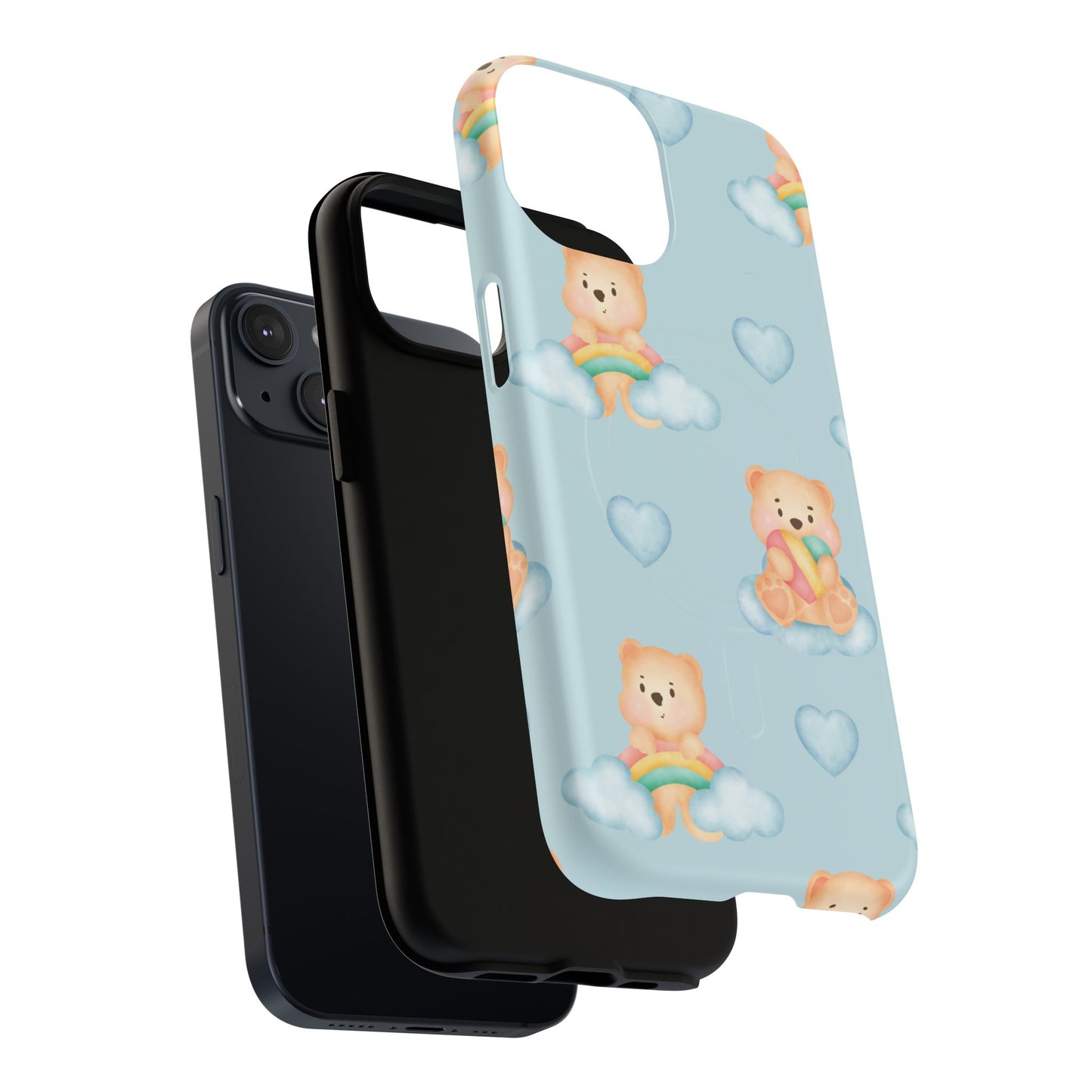 Cute Bear Magnetic iPhone Case, Kid-Friendly iPhone Cover, Stylish Cell Accessory, Gift for Kids, Durable Design for Any Occasion