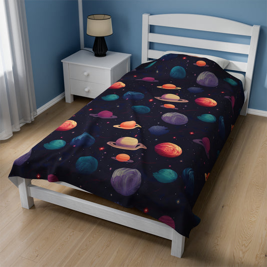 Plush Blanket - Galactic Dreams Cozy Home Decor - Gift Idea