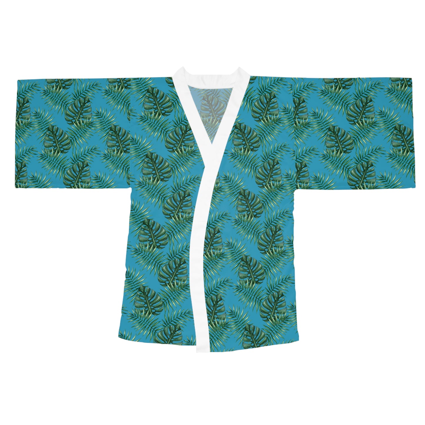 Turquoise Tropical Bliss Serenity Kimono Robe (AOP)