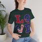 Patriotic Love Unisex Jersey Short Sleeve Tee