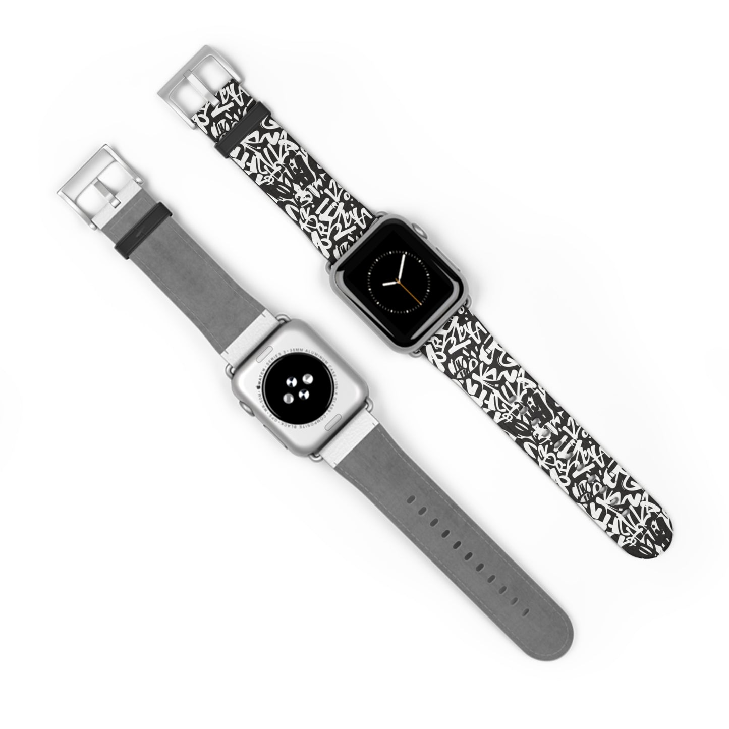 Urban Graffiti Print Watch Band - Trendy Accessory for Everyday Use,