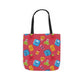Personalized Kawaii Composition Book Inspired Canvas Tote Bag with Colorful Straps, Cute School Bag, Eco-Friendly Tote, Back to School Shopping Bag, Teacher Gift Idea