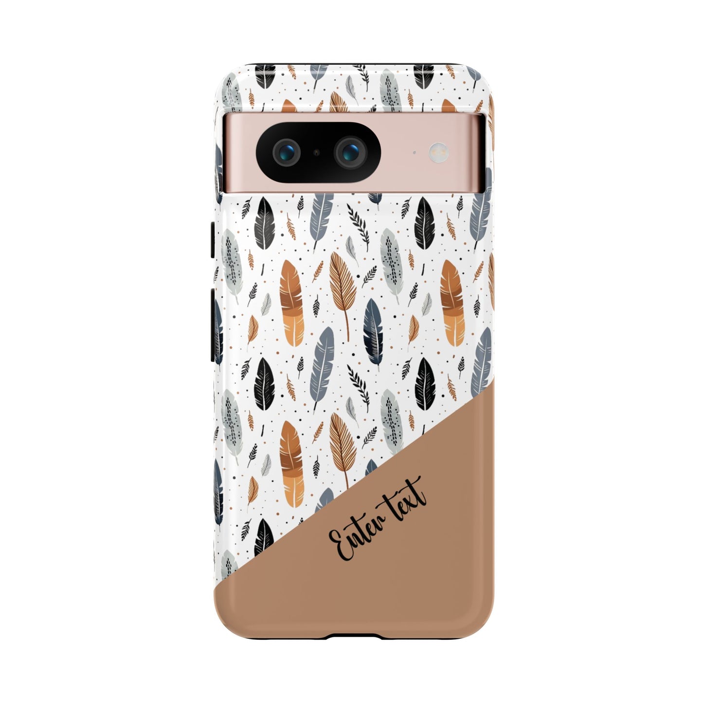 Personalized Whispering Feathers Tough Case — Dark Feather Protective Phone Case for Samsung & Google
