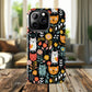 Whimsical Feline Garden iPhone and Samsung Tough Phone Cases,