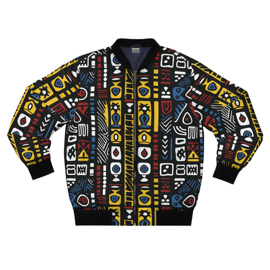 Geometric Harmony Men's Bomber Jacket (AOP)