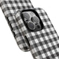Black and White Gingham Phone Case, Tough Magnetic Cases, Stylish Phone Cover, Gift for Her, Trendy Phone Accessory, Checkered Print