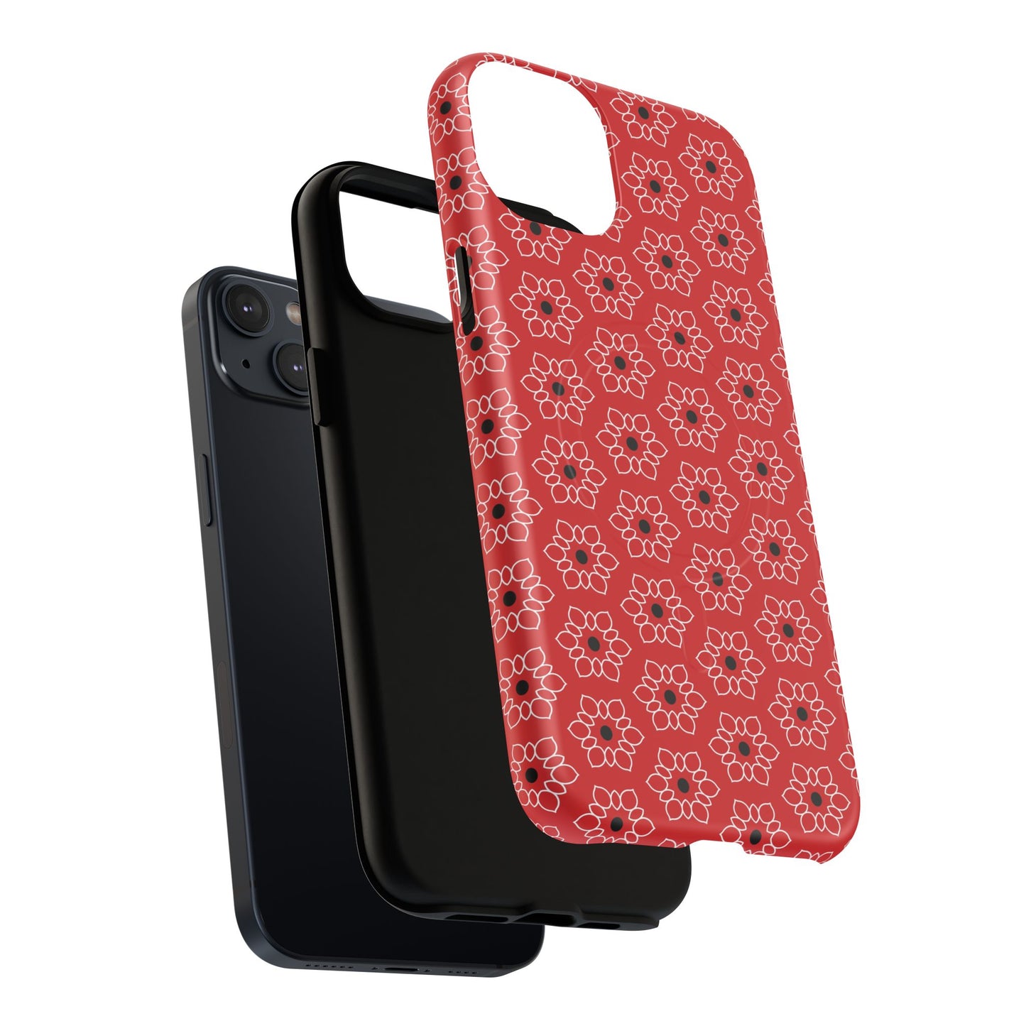 Stylish Geometric Magnetic iPhone Cases, Floral iPhone Cover, Durable Smartphone Cases, Trendy Accessories, Gift for Her