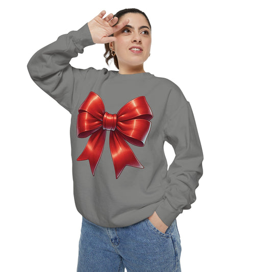 Bow Charm Valentines Unisex Comfort Colors Garment-Dyed Sweatshirt