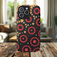 Midnight Ember Bloom Tough Magnetic iPhone Case, Bohemian Floral Design, Stylish iPhone Protection, Gift for Her, Trendy iPhone Accessories